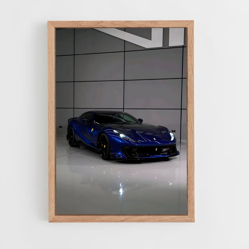 Poster Ferrari Bleu Éclat (vue 4)